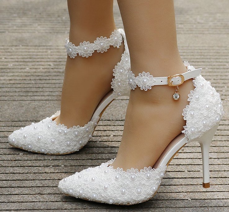 Chaussure Blanche Femme Mariage | Soirée Blanche