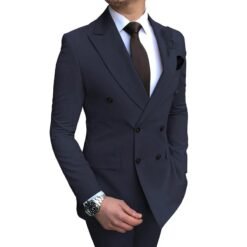 Costume Blanc Croisé Homme 2 Pièces