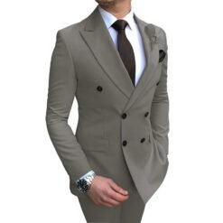 Costume Blanc Croisé Homme 2 Pièces