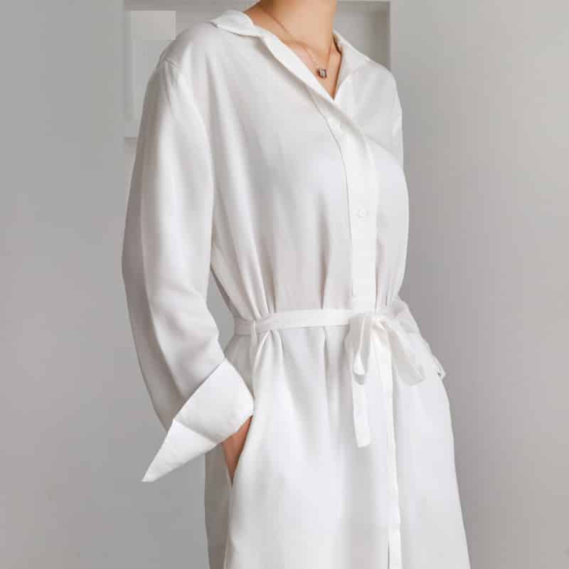 Chemise Longue Blanche Femme Soiree Blanche