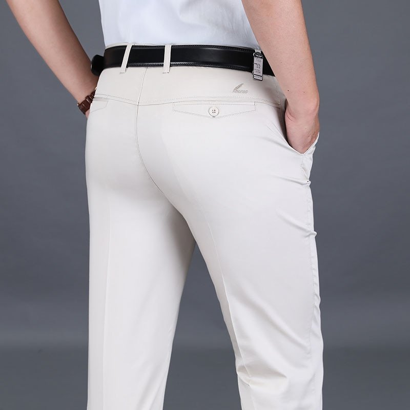 Pantalon Blanc Homme A Pinces Soiree Blanche