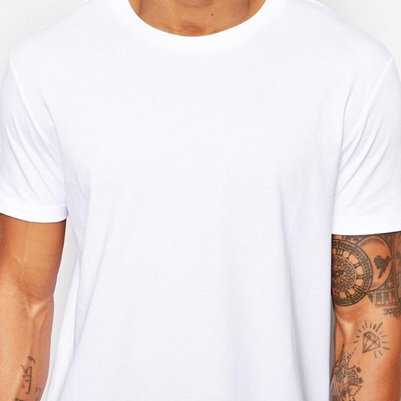 Tee Shirt Long Homme Blanc Soiree Blanche