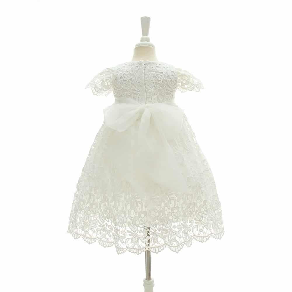 Robe Blanche Bapteme Bebe Fille Soiree Blanche