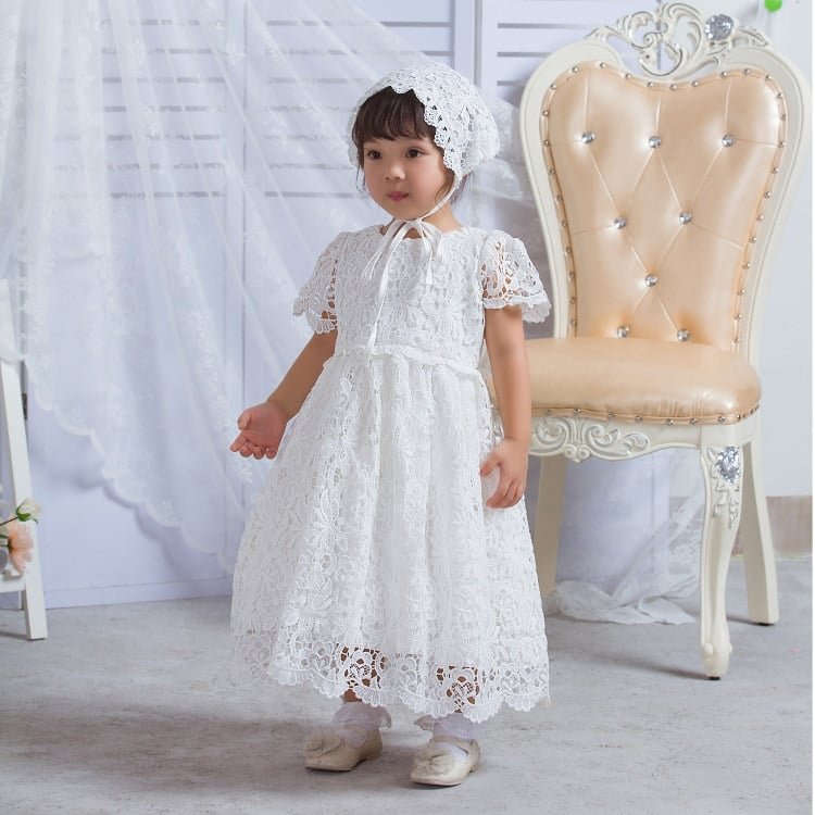 Robe Blanche Bapteme Bebe Fille Soiree Blanche