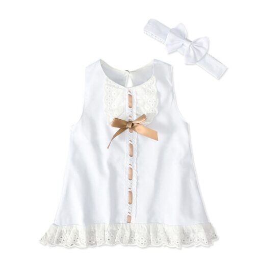 Robe Blanche Bébé Fille 2 | Robe de Mariée | Soirée Blanche