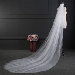 Voile De Mariée Simple Blanc