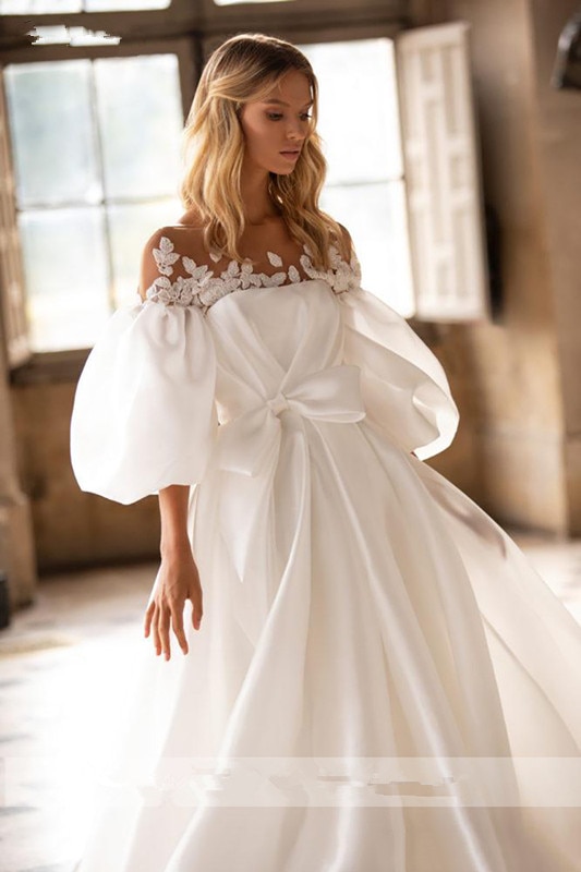 Robe De Mariee Epaule Denudee Soiree Blanche