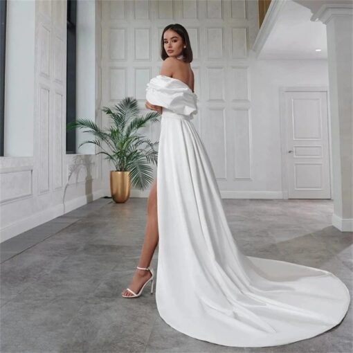 Robe De Mariée Courte Détachable Blanche