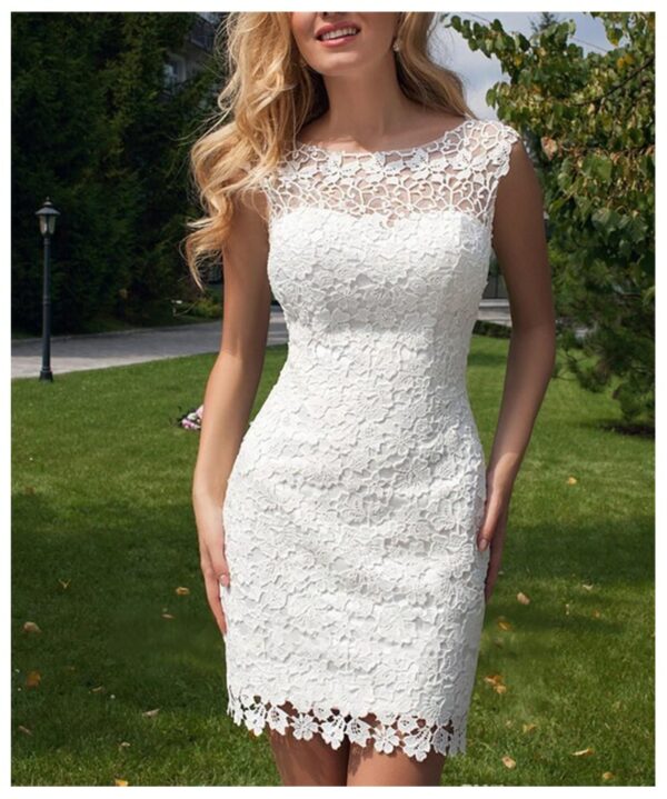 Robe De Mariée 2 En 1 Originale Courte Blanche Soirée Blanche