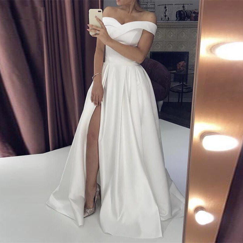 Robe Blanche Mariage Civil Soirée Blanche