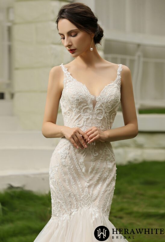 Robe de mariée trompette dentelle