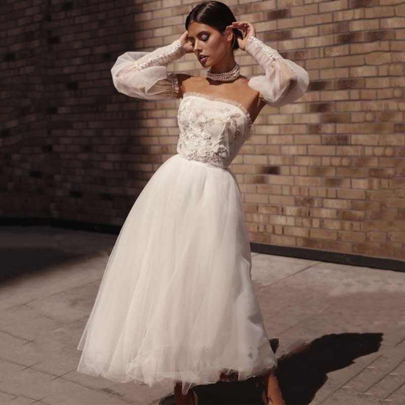 Robe de mariée courte style charleston