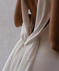 Robe De Mariée Sirène Simple Blanche