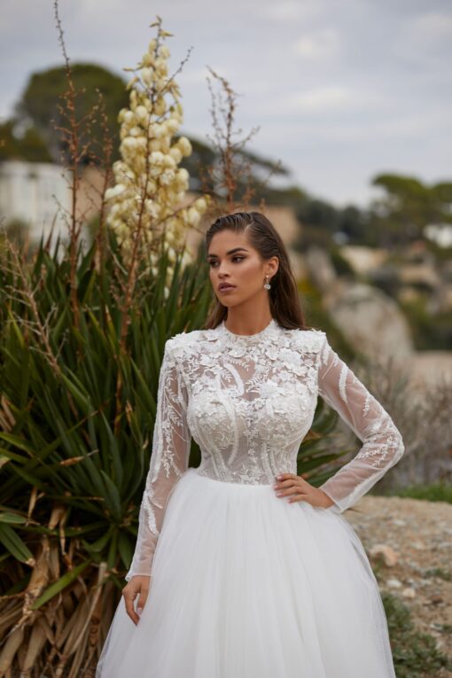 Robe De Mariée Hiver Manches Longues Blanche | Soirée Blanche