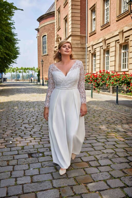 Combinaison Mariage Grande Taille | Soirée Blanche