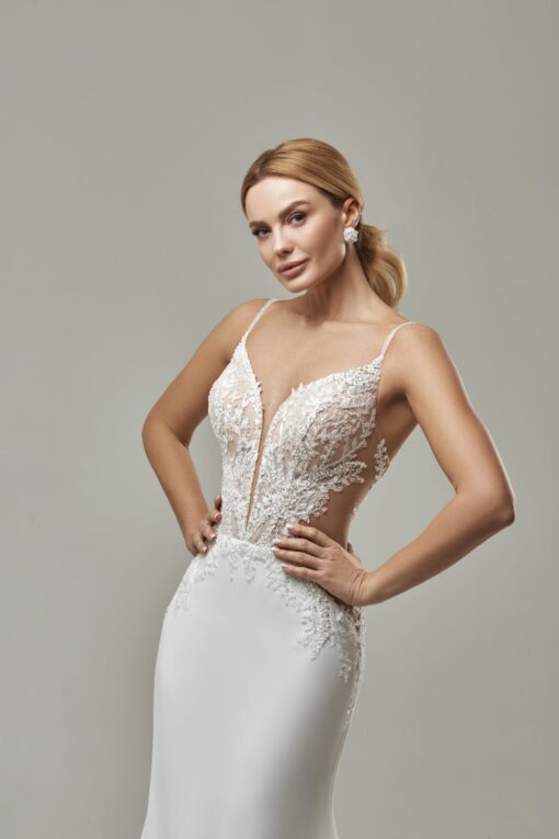 Robe De Mariée Sirène Fluide Blanche | Soirée Blanche