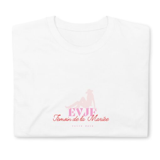 Tee Shirt EVJF Témoin 2 | Robe de Mariée | Soirée Blanche