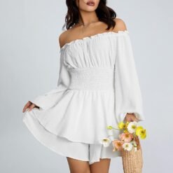 Robe Volante Élégante avec Shorts image 25 | Soirée Blanche