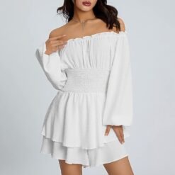 Robe Volante Élégante avec Shorts image 27 | Soirée Blanche