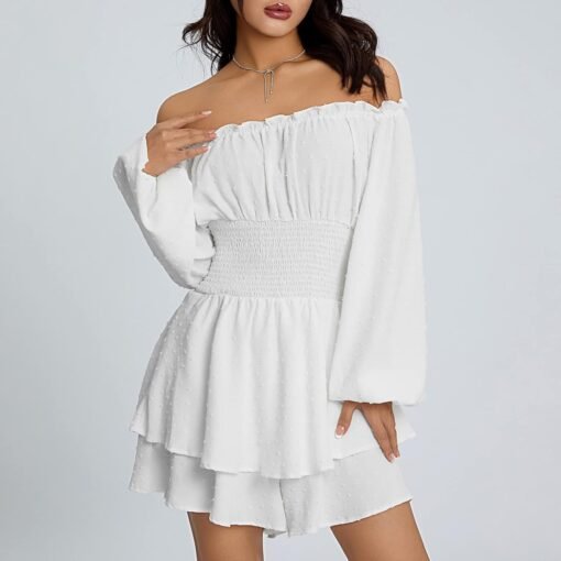 Robe Volante Élégante avec Shorts image 9 | Soirée Blanche