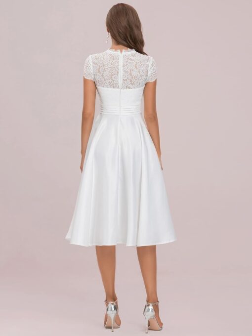 Robe De Mariée Bohème Courte Blanche image 5 | Soirée Blanche