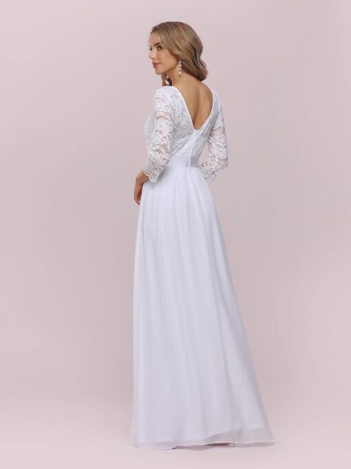 Robe De Mariée Fluide Courte Blanche image 5 | Soirée Blanche