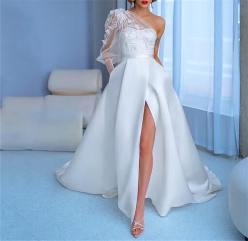 Robe De Mariée Originale Sexy Blanche image 5 | Soirée Blanche