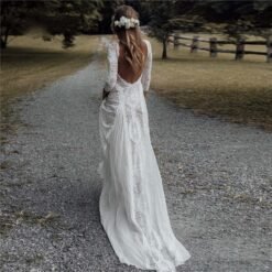 Robe De Mariée Bohème Automne Blanche image 25 | Soirée Blanche