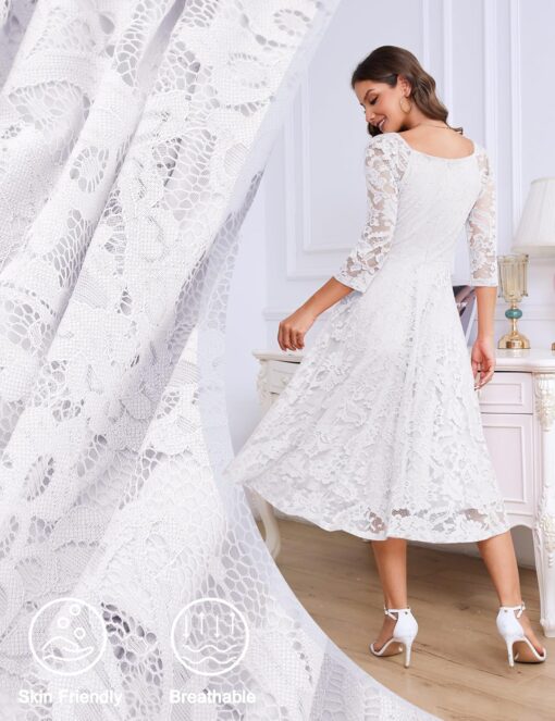 Robe De Mariée Courte Avec Traîne image 9 | Soirée Blanche