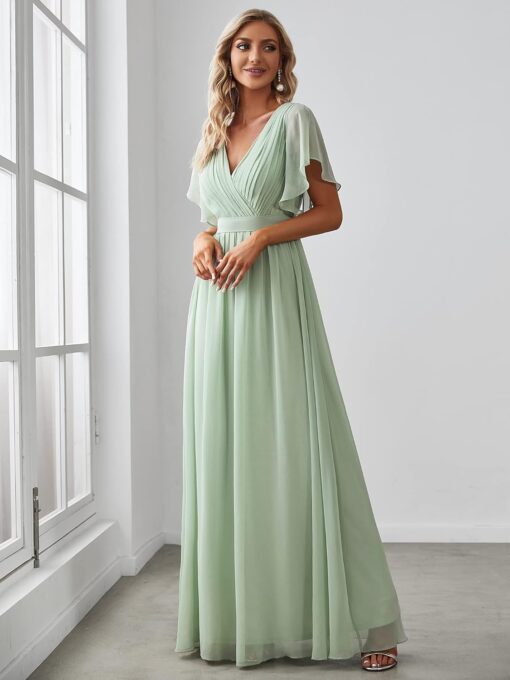 Robe de mariée en tulle avec col en V et double bande à la taille image 13 | Soirée Blanche