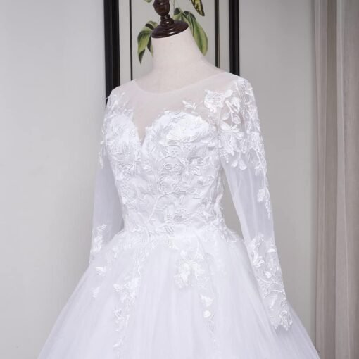 Robe De Mariée fendue avec ceinture tissu image 9 | Soirée Blanche