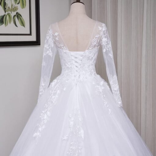 Robe De Mariée fendue avec ceinture tissu image 15 | Soirée Blanche