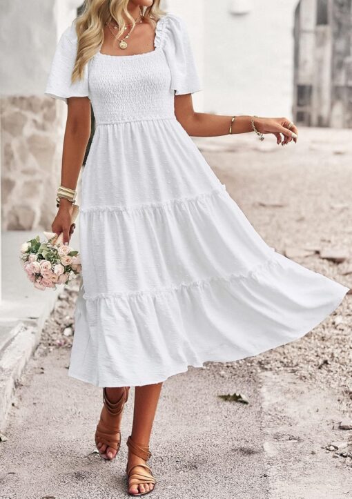 Robe Femme Blanche Longue image 5 | Soirée Blanche