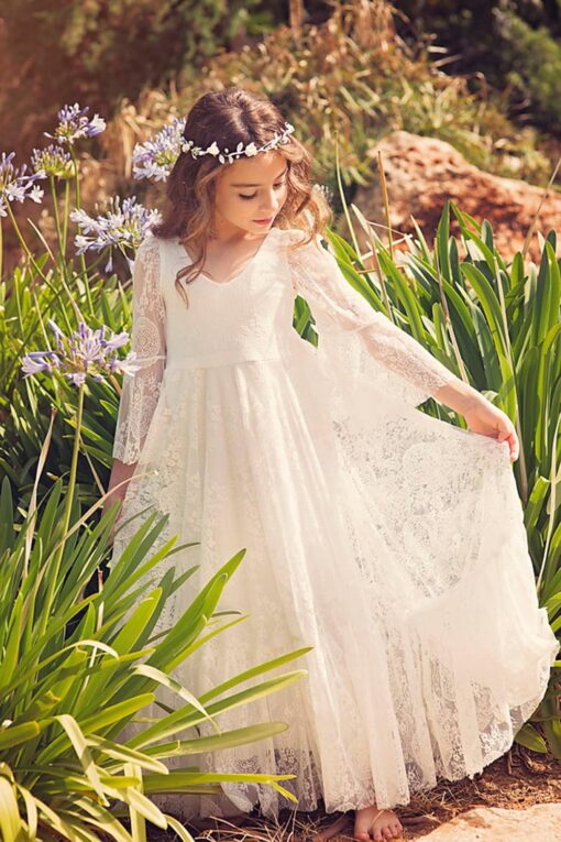 Robe Boheme Blanche Enfant image 9 | Soirée Blanche