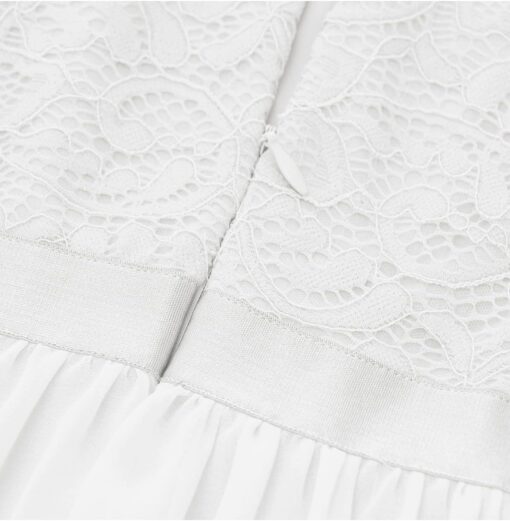 Robe Blanche Longue En Dentelle image 11 | Soirée Blanche