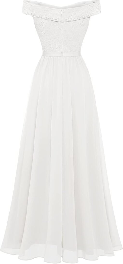 Robe Longue Blanche Dentelle image 7 | Soirée Blanche