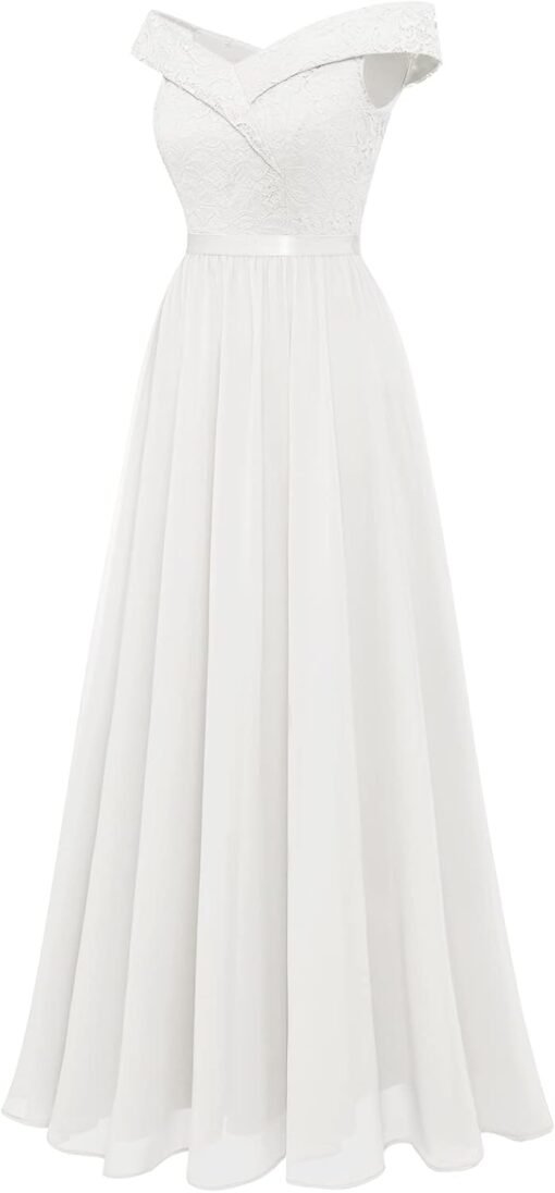 Robe Longue Blanche Dentelle image 5 | Soirée Blanche