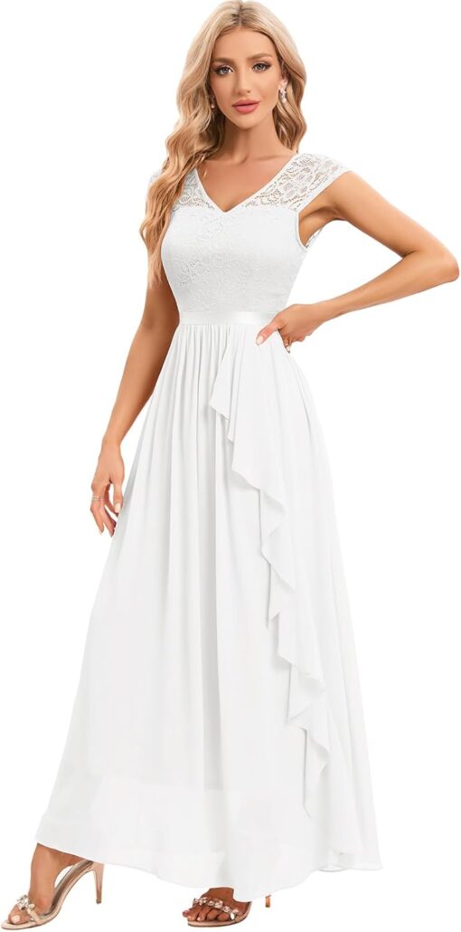 Robe De Soirée Longue Blanche image 5 | Soirée Blanche