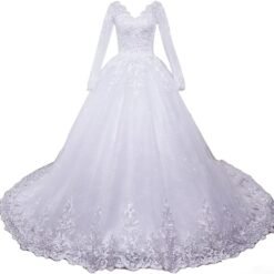 Robe De Mariée Hiver Manches Longues Blanche image 17 | Soirée Blanche