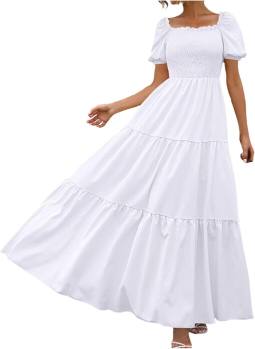 Robe Longue Bohème Blanche image 3 | Soirée Blanche