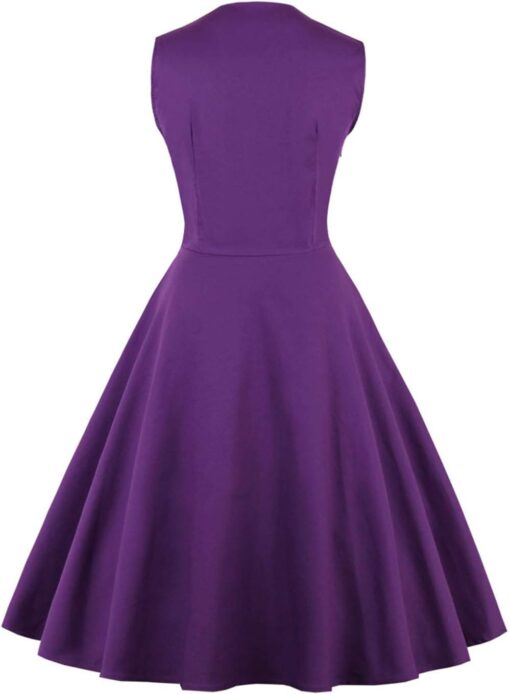 Robe De Cocktail Violette Et Blanche image 5 | Soirée Blanche