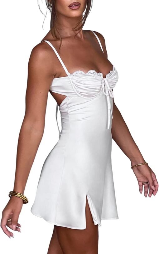 Robe Blanche Courte Décolleté image 5 | Soirée Blanche