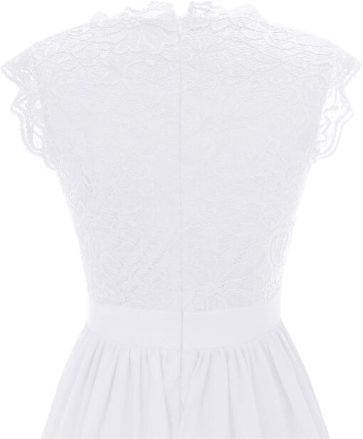 Robe Blanche Longue En Dentelle image 11 | Soirée Blanche