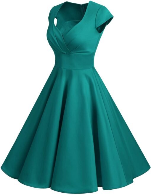 Robe De Cocktail Blanche Et Turquoise image 3 | Soirée Blanche