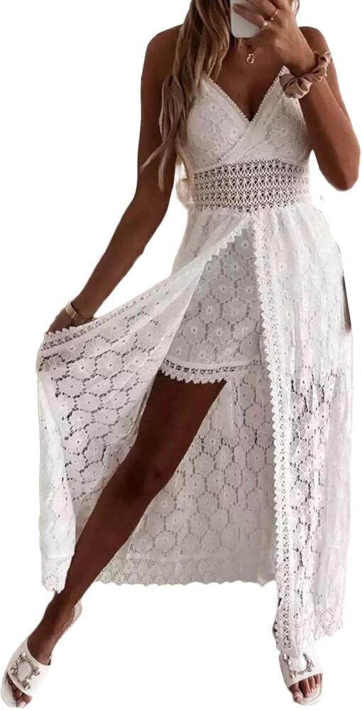 Robe Blanche Longue Boheme Chic image 3 | Soirée Blanche