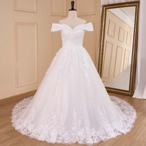 Robe De Mariée Princesse Luxe Blanche image 7 | Soirée Blanche