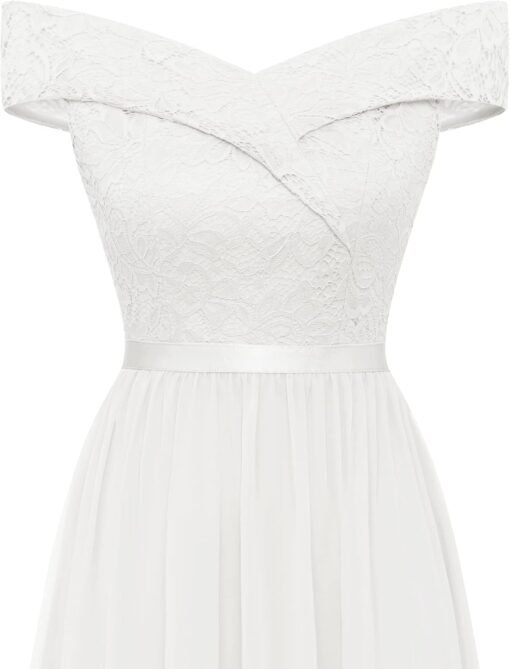 Robe Longue Blanche Dentelle image 11 | Soirée Blanche