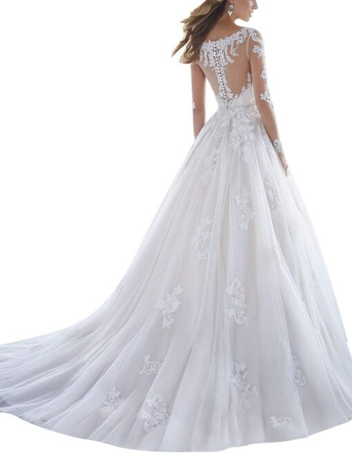 Robe De Mariée Elégante Blanche image 5 | Soirée Blanche