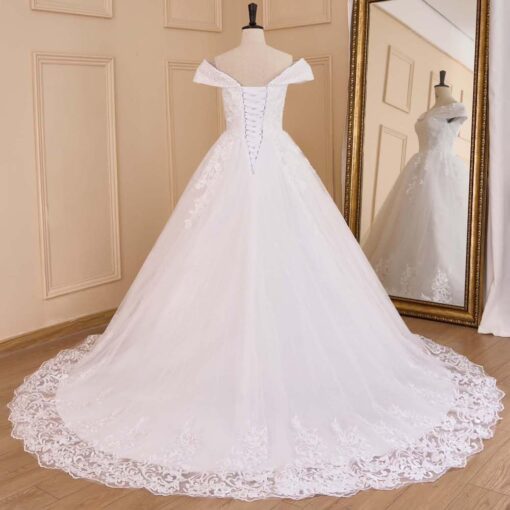 Robe De Mariée Princesse Luxe Blanche image 11 | Soirée Blanche