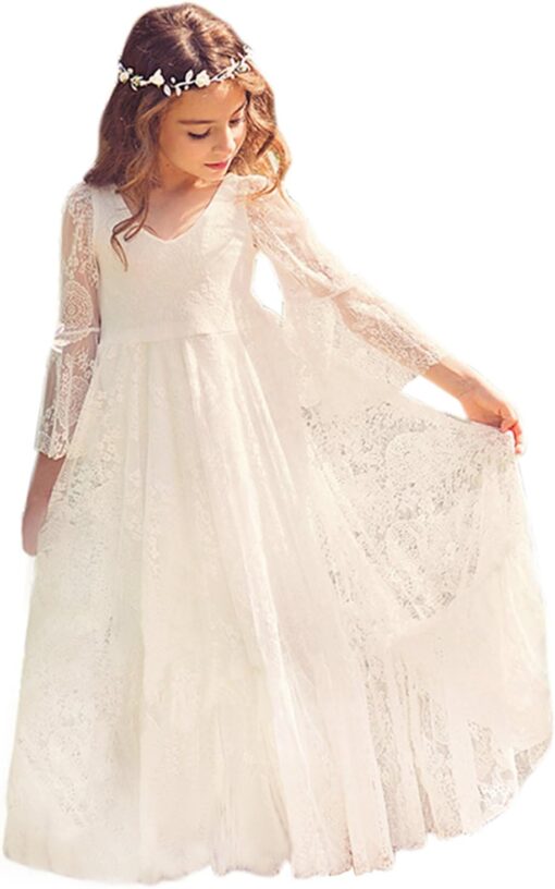 Robe Boheme Blanche Enfant image 3 | Soirée Blanche